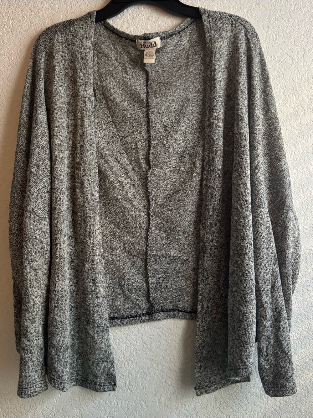 Mudd Gray Marled Open-Front Cardigan XL